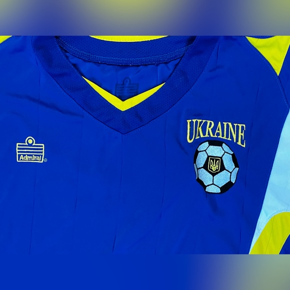 Admiral Women’s Ukraine Soccer Jersey Blue White Yellow Large Preowned - Picture 3 of 7